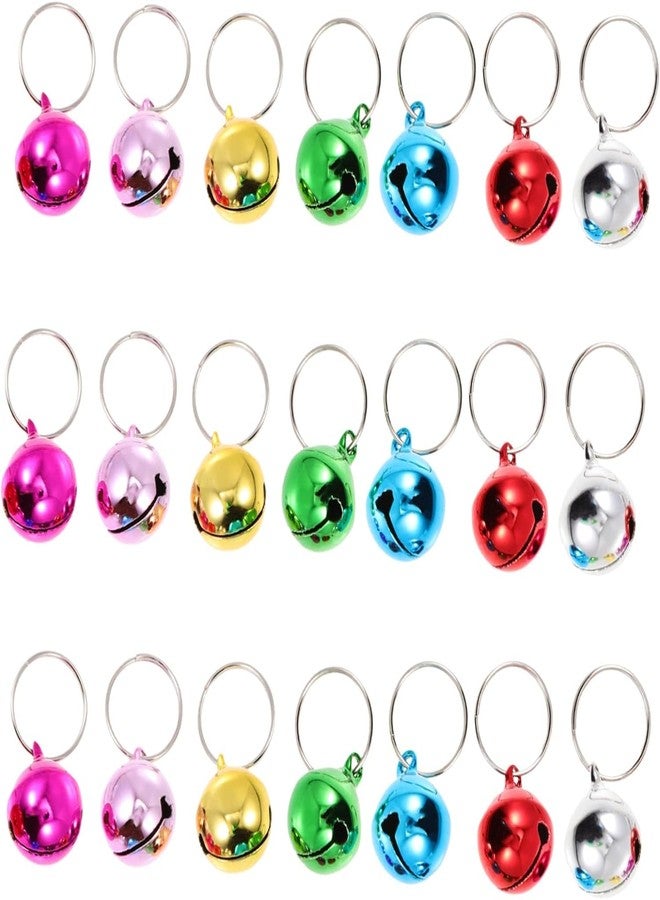 KsPups Mixed Color Cat Bells For Cat And Dog Collar Loud Pendant Pet Cat And Dog Bell Pet Accessories (Pack Of- 10) - Image 1